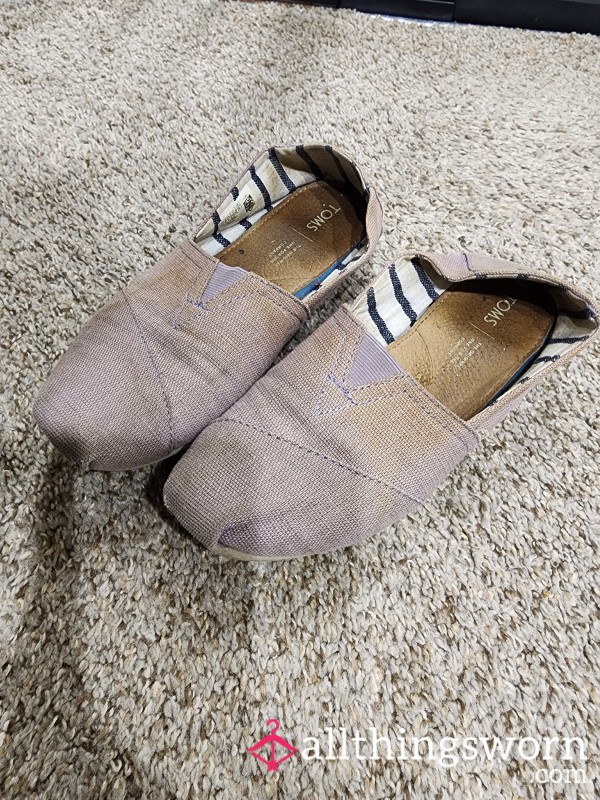 Well-Worn Stained Purple TOMS
