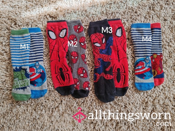 Well Worn Superhero Odd Socks Available For Wear