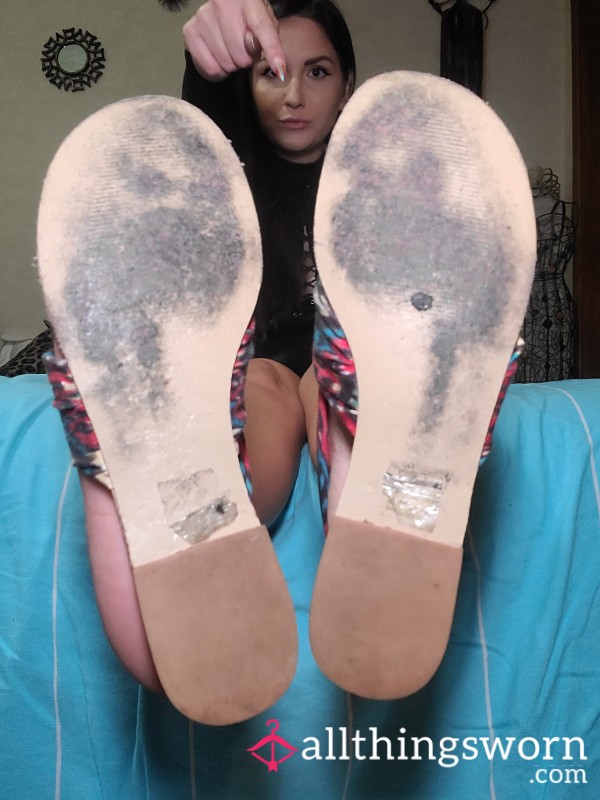 Well Worn Sweat Filled Sandals
