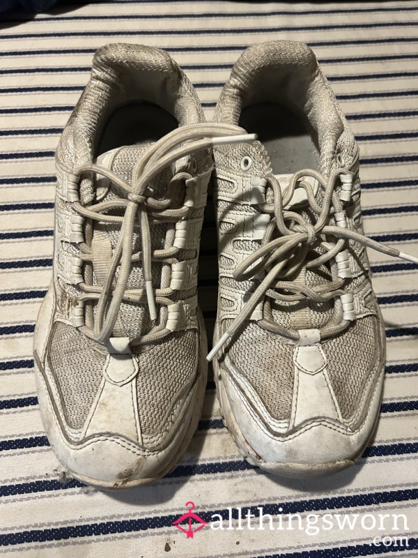 Well Worn White Sneakers