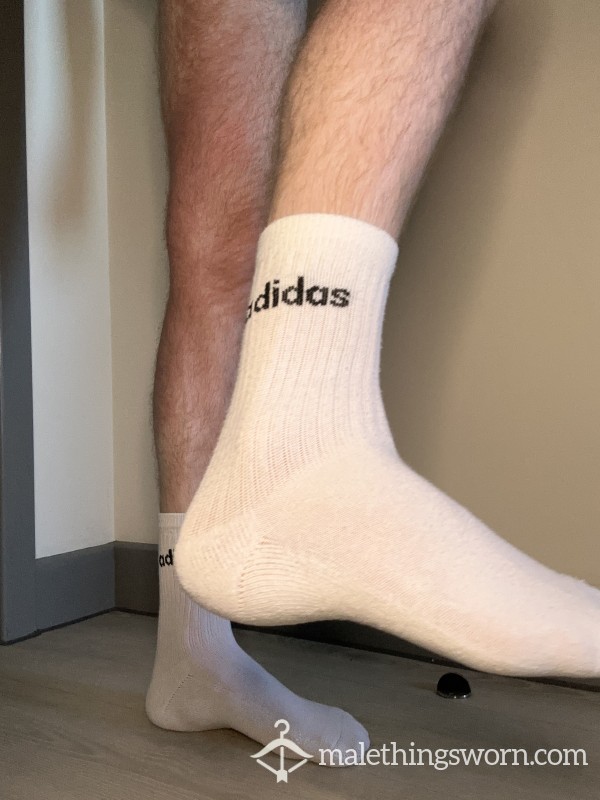 White Adidas Socks