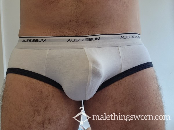 White Aussieb*m Briefs