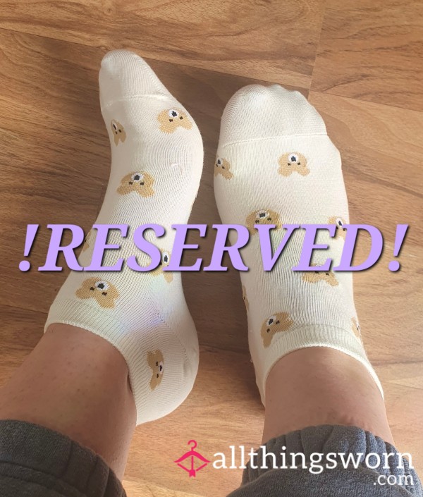 🐻🤍 White Cotton Socks With Bear Pattern 🤍🐻