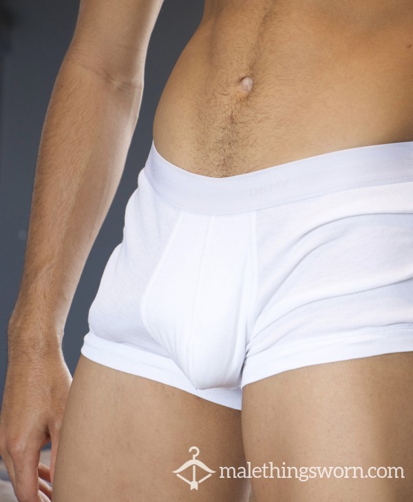 White DKNY Boxers (Free C*m Potential)