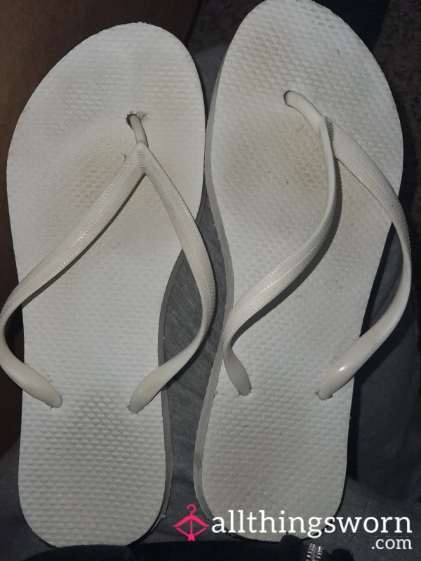 White Flip Flops