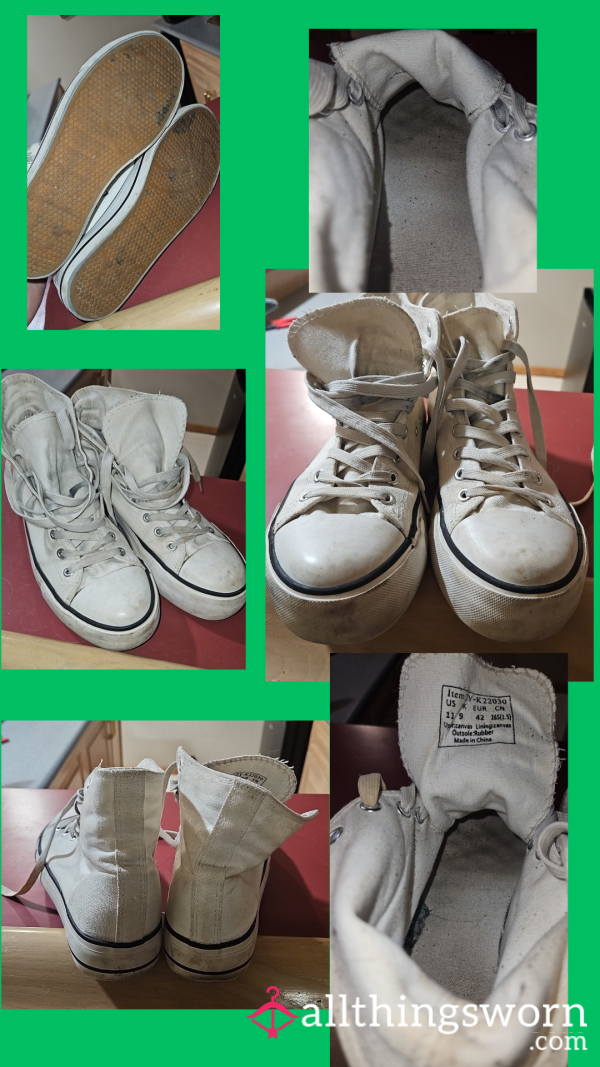 White High Top Sneakers US Size 11