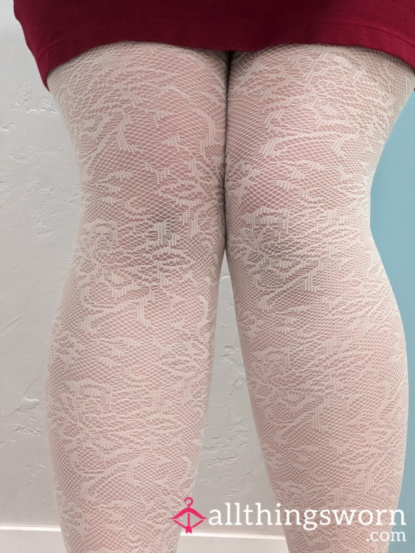 White Lace Tights