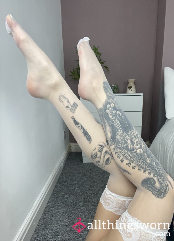 White Lace Top Stockings