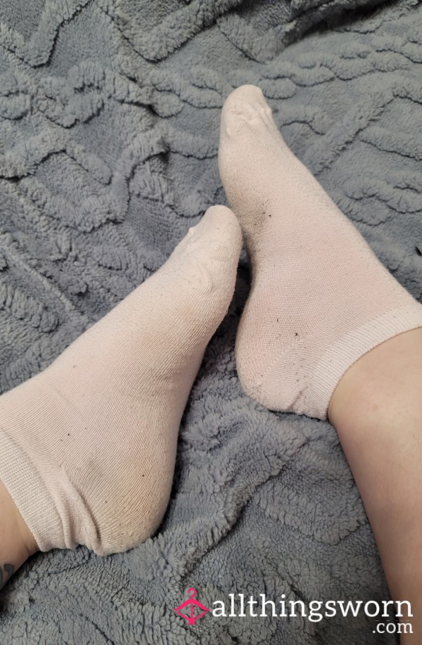 White Low Cut Ankle Socks - Free US Shipping