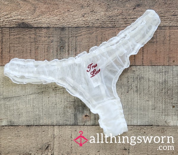 White Seethrough Babygirl Thongs