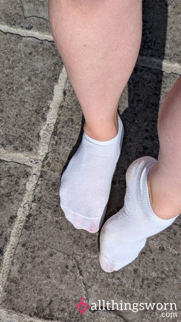 White Trainer Socks - Filthy Bottoms