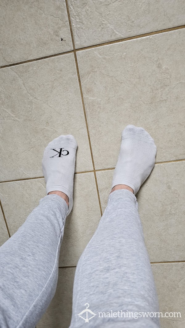 White Worn Calvin Klein Ankle Socks