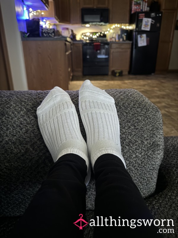 White Worn For 2 Days Socks