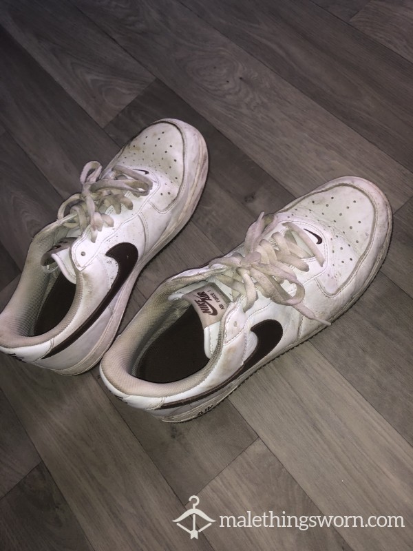 White/Brown AF1 , WellWorn