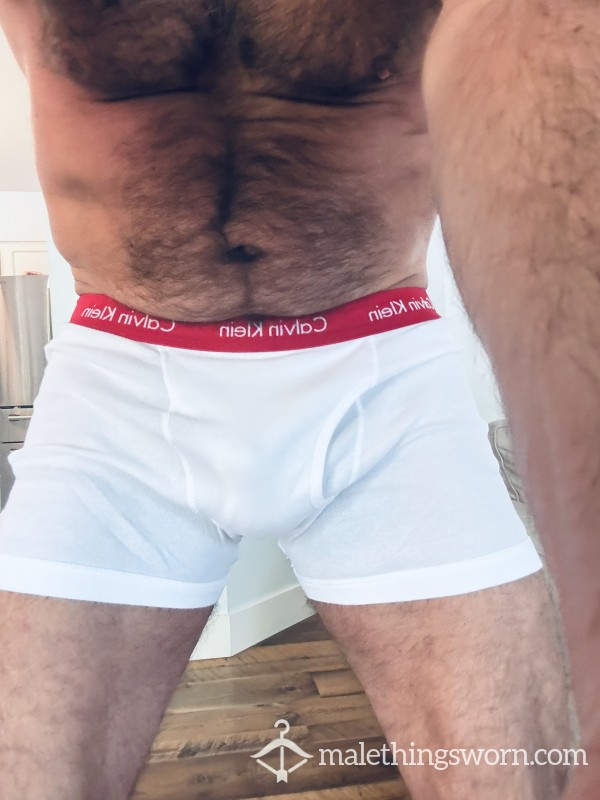 White/Red Calvin Klein S**y Unders (L)