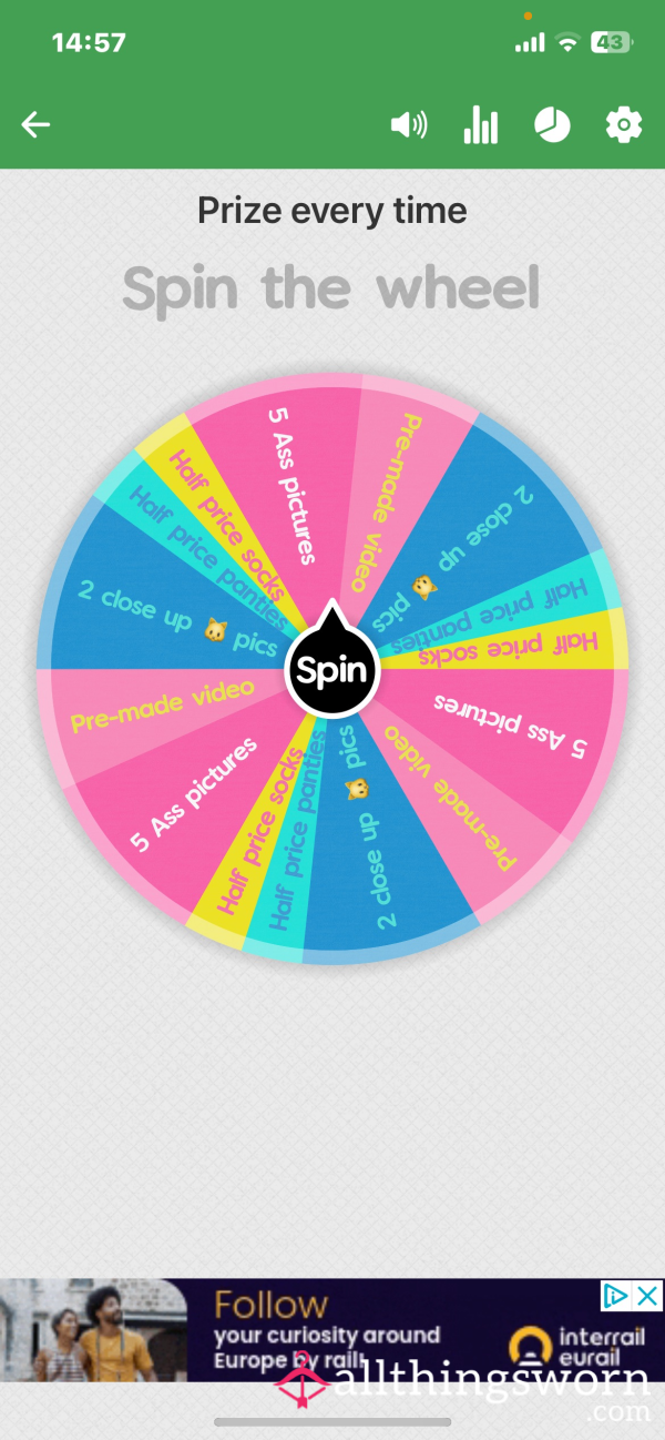 Win Each Spin Wheel 🫶🏻