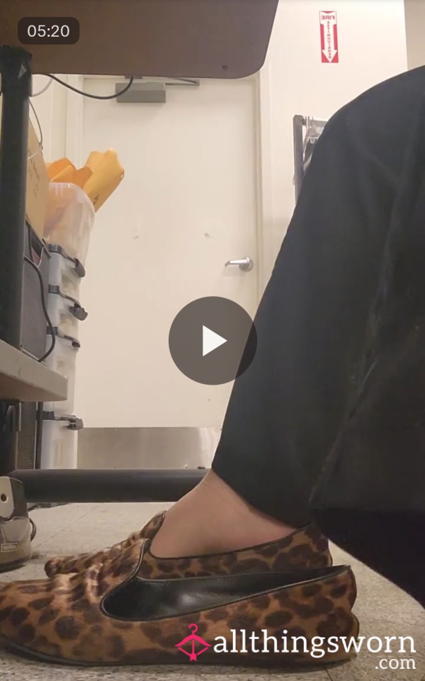 Work Feet/Shoe Play ||Under Desk POV