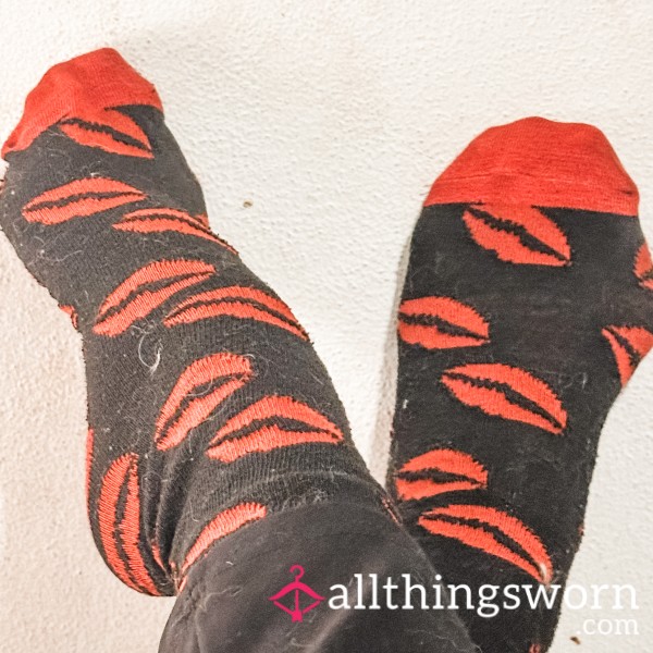 Worn And Loved Heart Socks