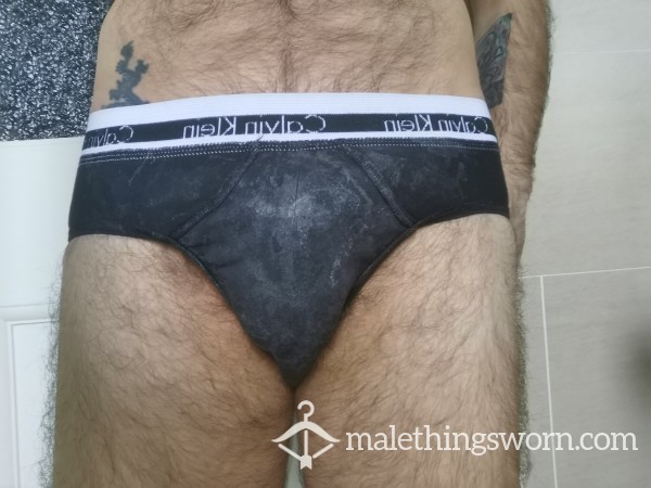 SOLD.Worn Black C*m Rag CK Briefs