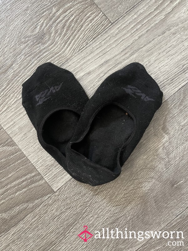 Worn Black Half Socks