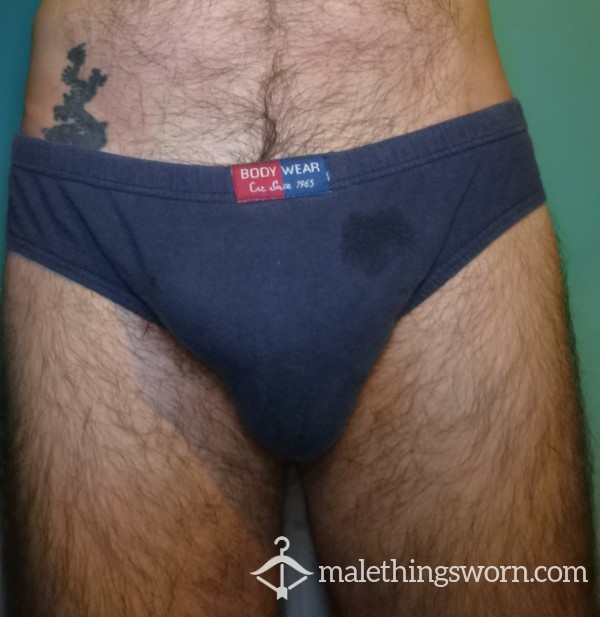 SOLD Worn Blue Pi*s And Pre Briefs