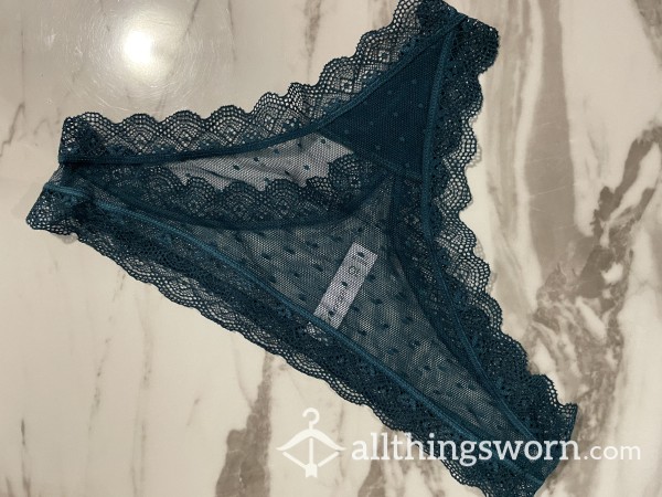 Worn Emerald Green Panties Lace