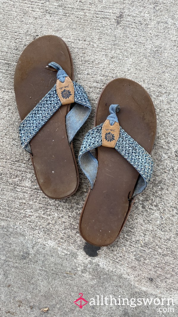 Worn Out Blue Thong Style Sandals🩵