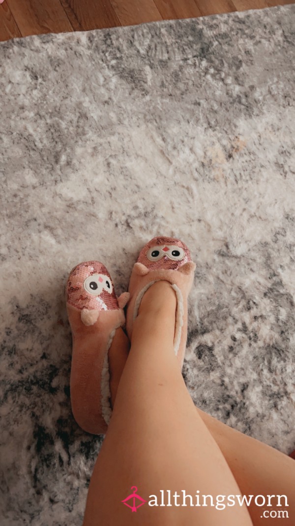 Worn Pink Slippers