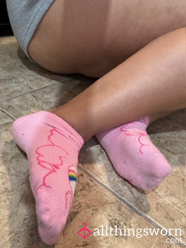 Worn  Care Bear Socks