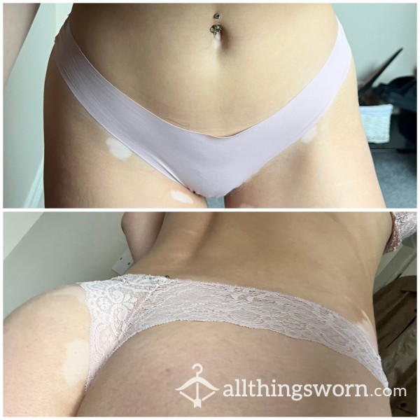 Front Satin And Back Lace Thong