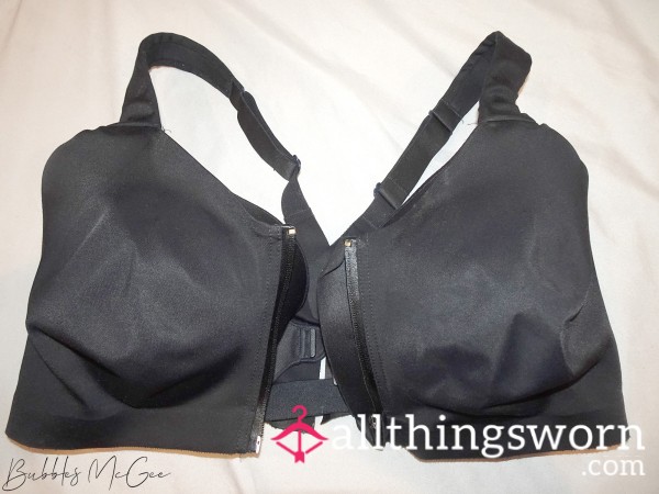 Worn Victoria's Secret VSX Sports Bra 36DDD (Black)