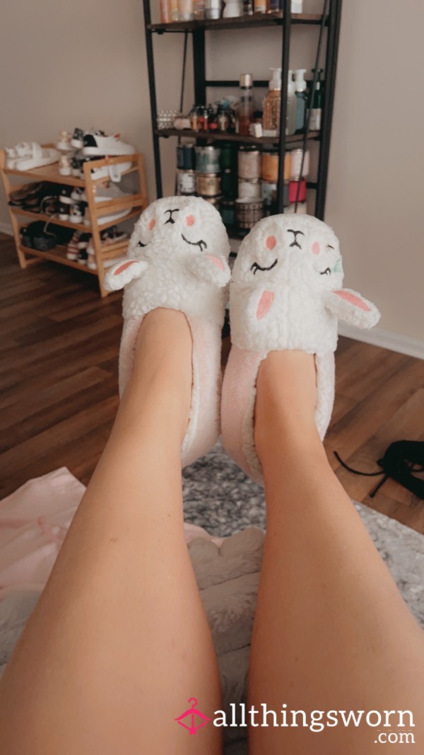 Worn White Slippers