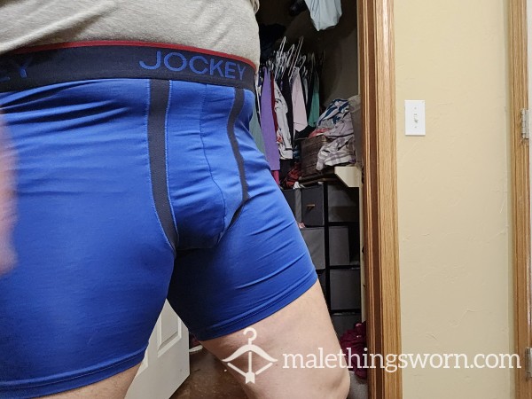 XL Blue Jockey Compression Shorts