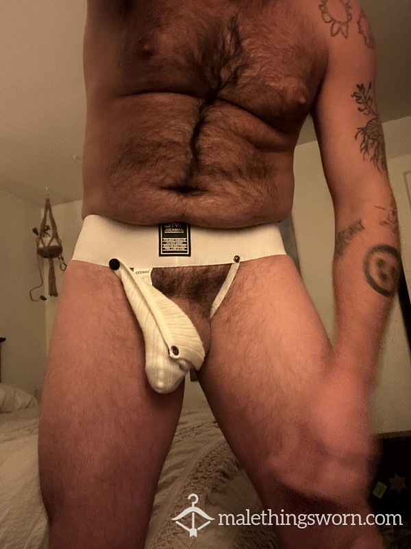 XL White Jock Strap