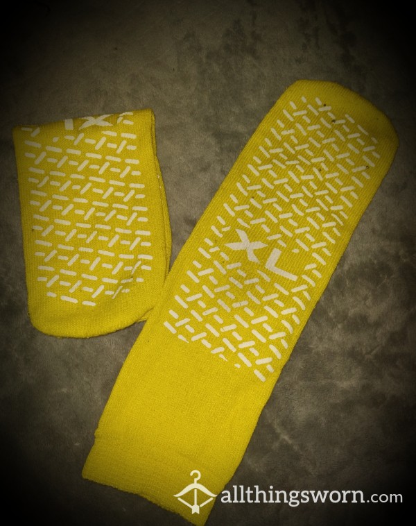 XL Yellow Hospital Socks