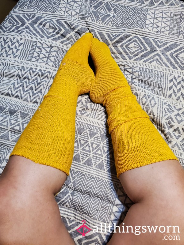 Yellow WELL Worn Talk SOCKS